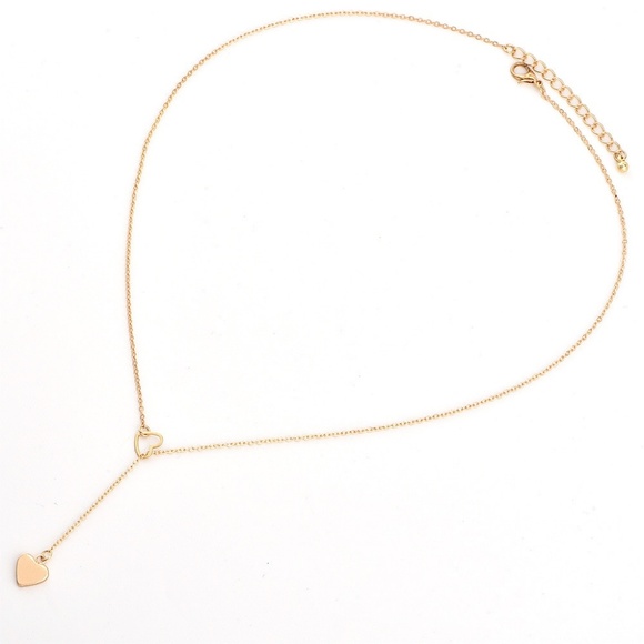 Boho Heart Lariat Necklace - Adjustable Choker - Picture 5 of 7